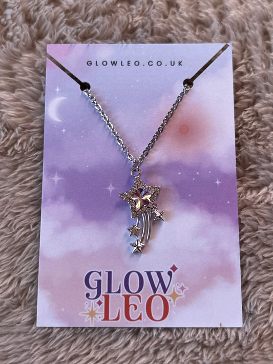 Pink Shooting Star Necklace