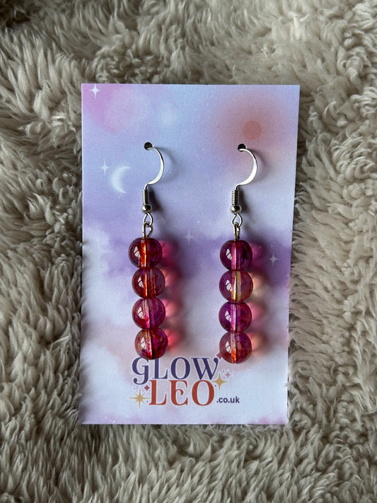 Saint Valentine Glass Earrings