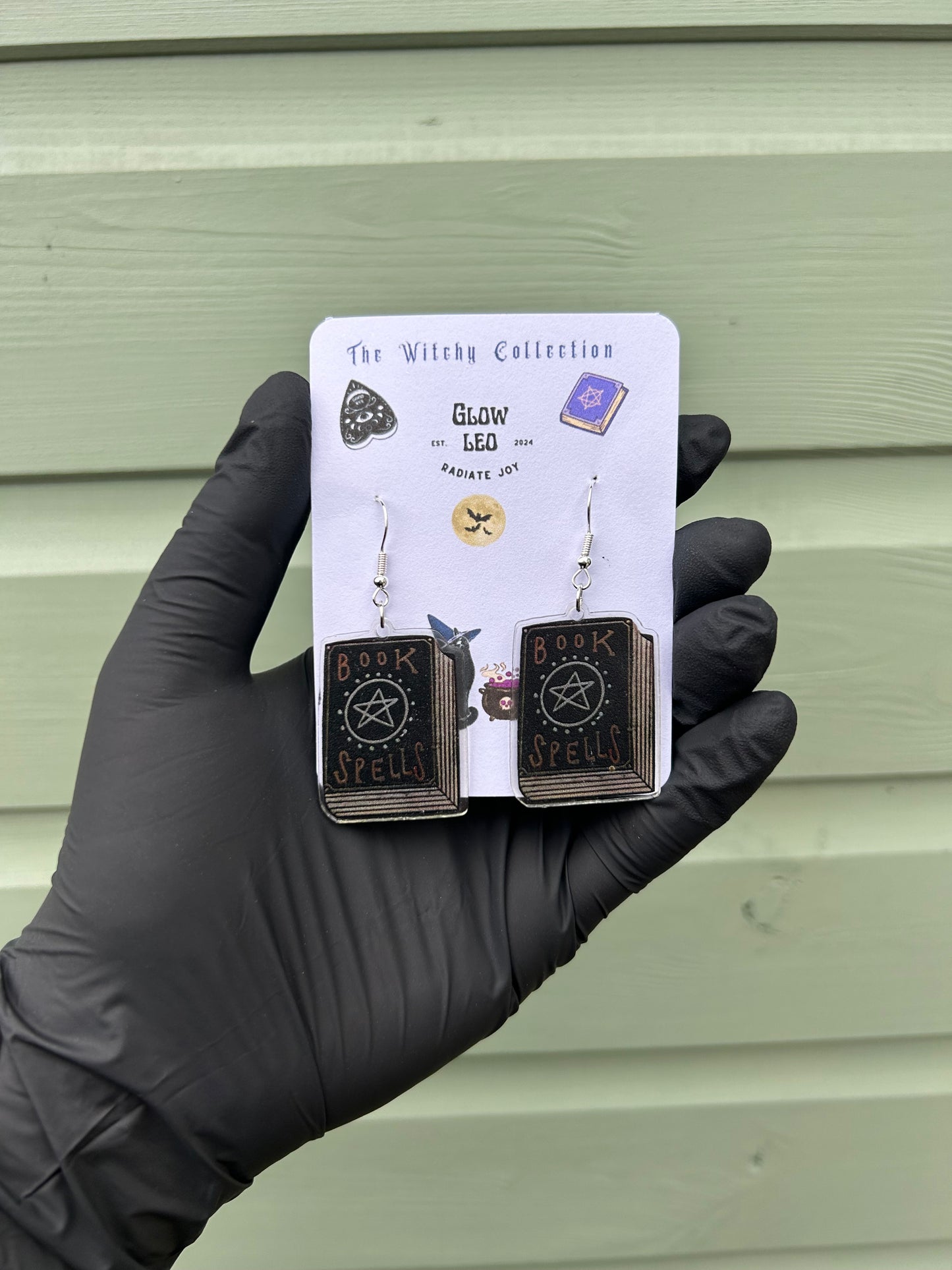 Spell Book Dangle Earrings