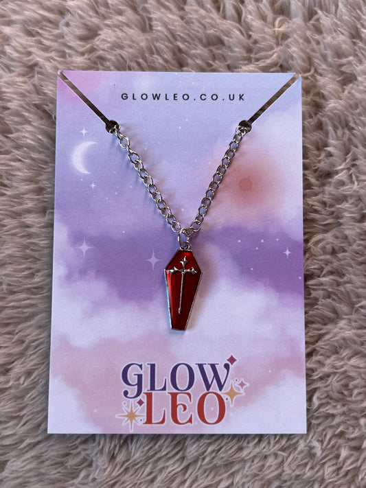 Red Coffin Necklace