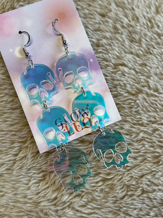 Colour Shift Skull Earrings