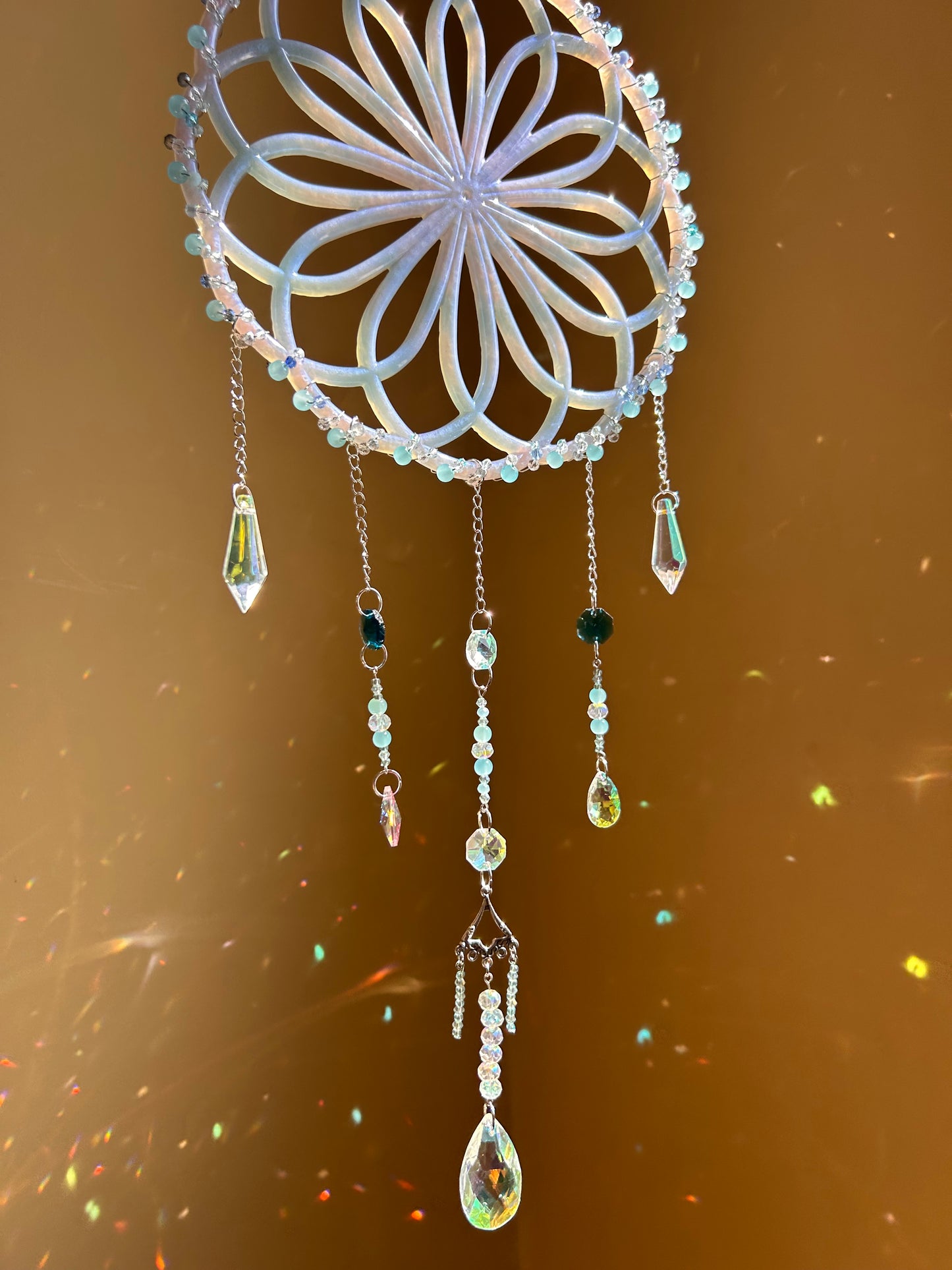 Dream Beaded Spiral Sun Catcher