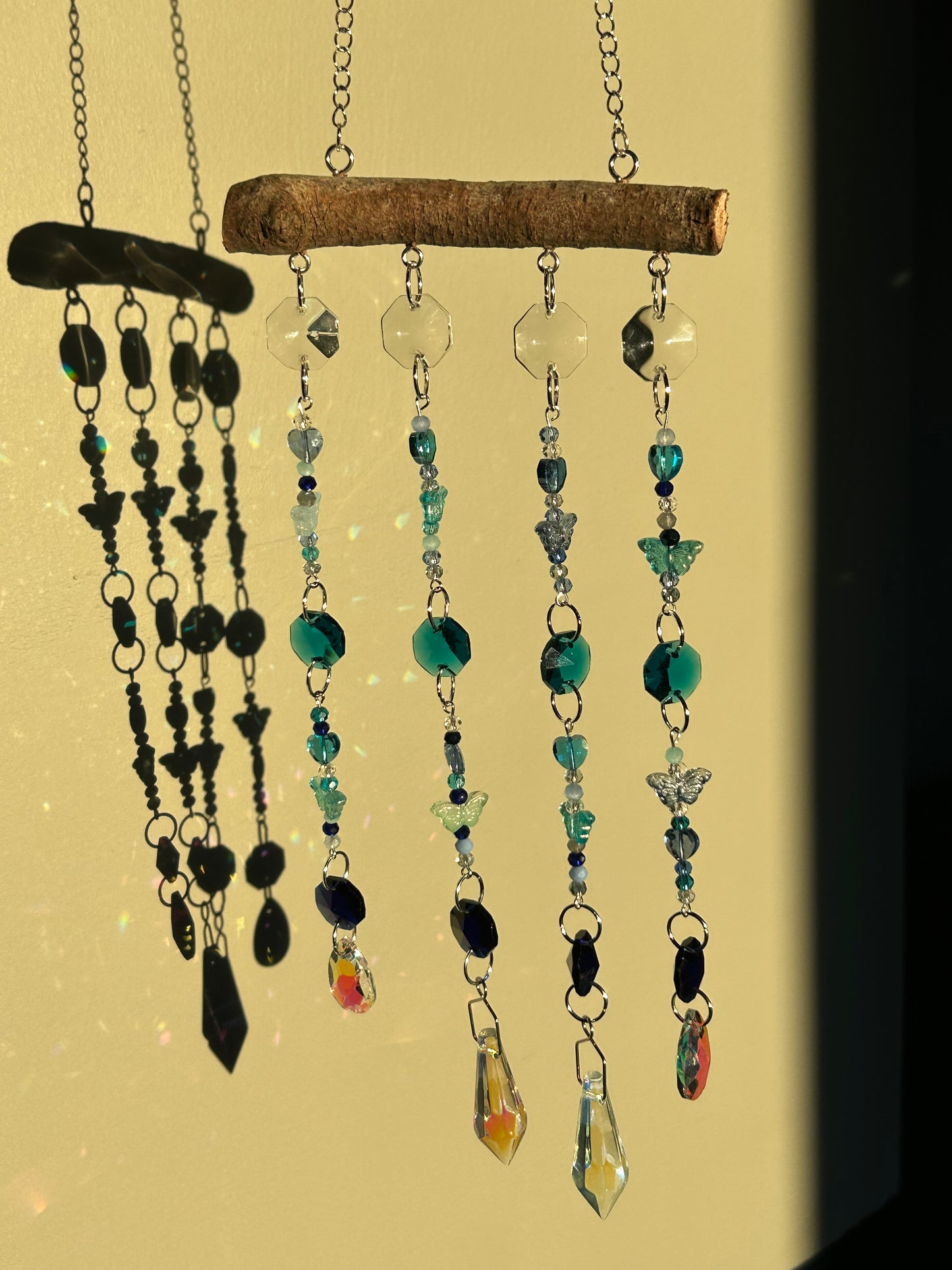 Blue Butterfly Branch Sun Catcher