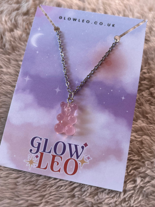 Pink Gummy Bear Necklace