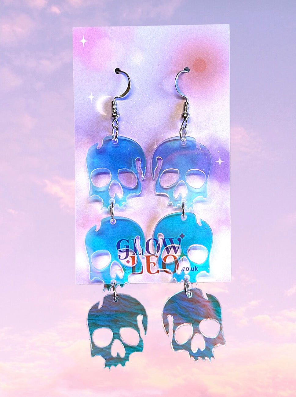 Colour Shift Skull Earrings