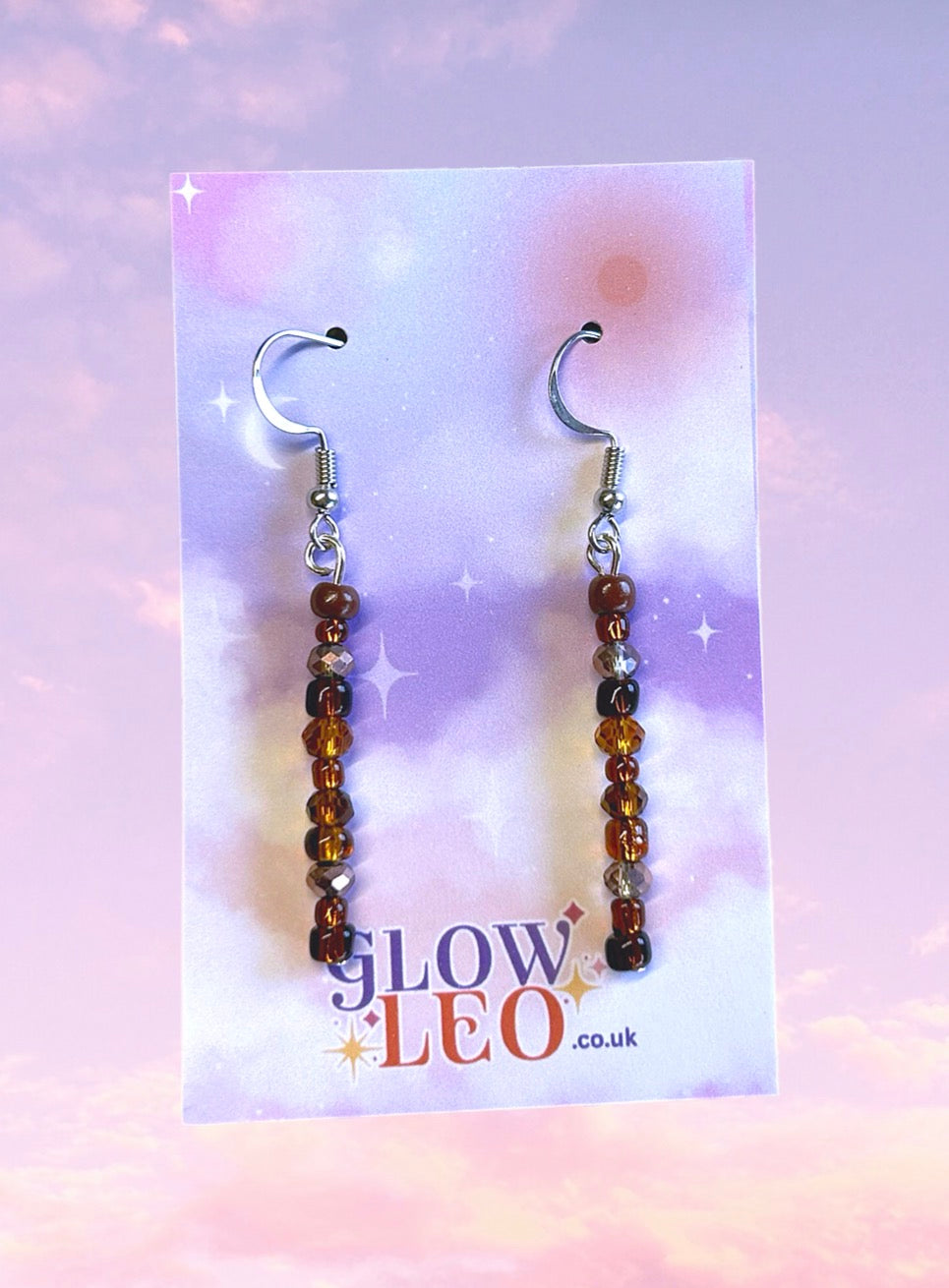 Golden Sand Glass Earrings