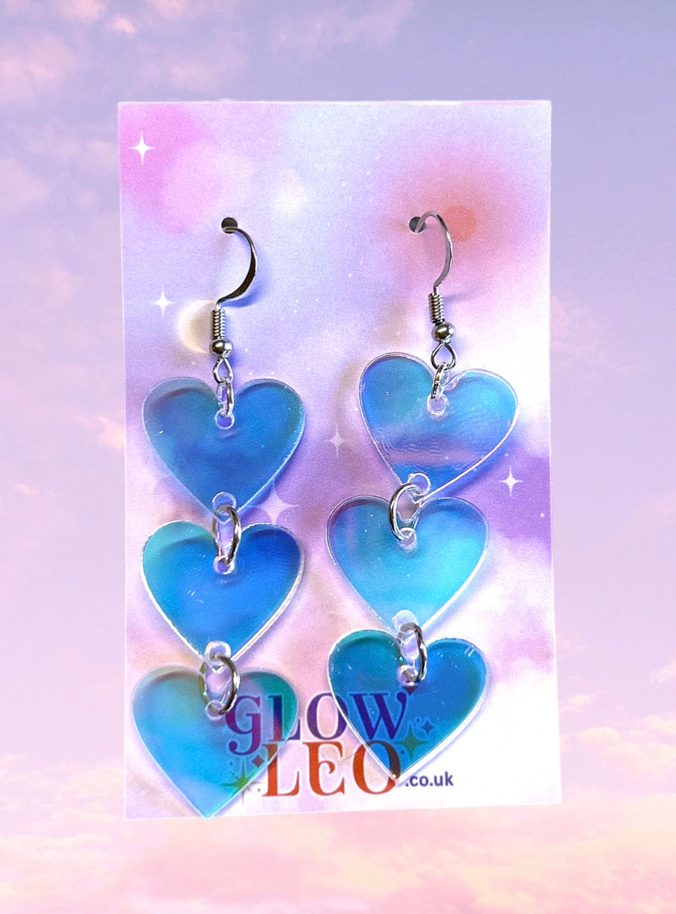 Colour Shift Heart Earrings