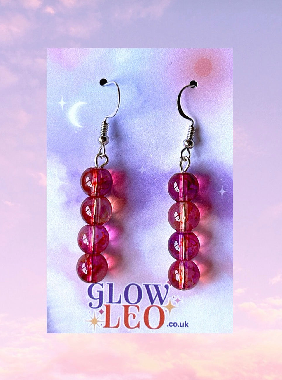 Rosé Glass Earrings