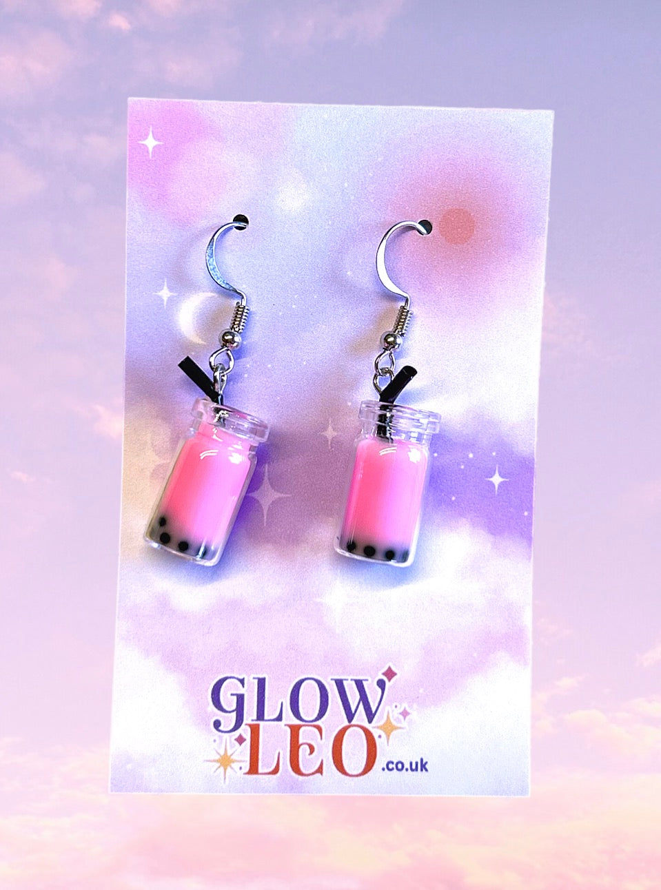 Pink Boba Earrings