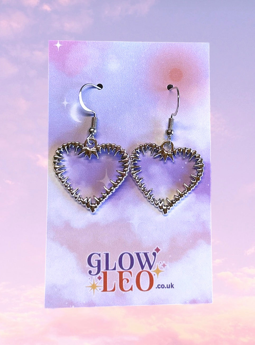 Spiked Heart Earrings