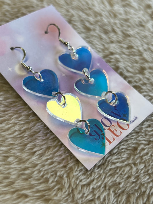 Colour Shift Heart Earrings
