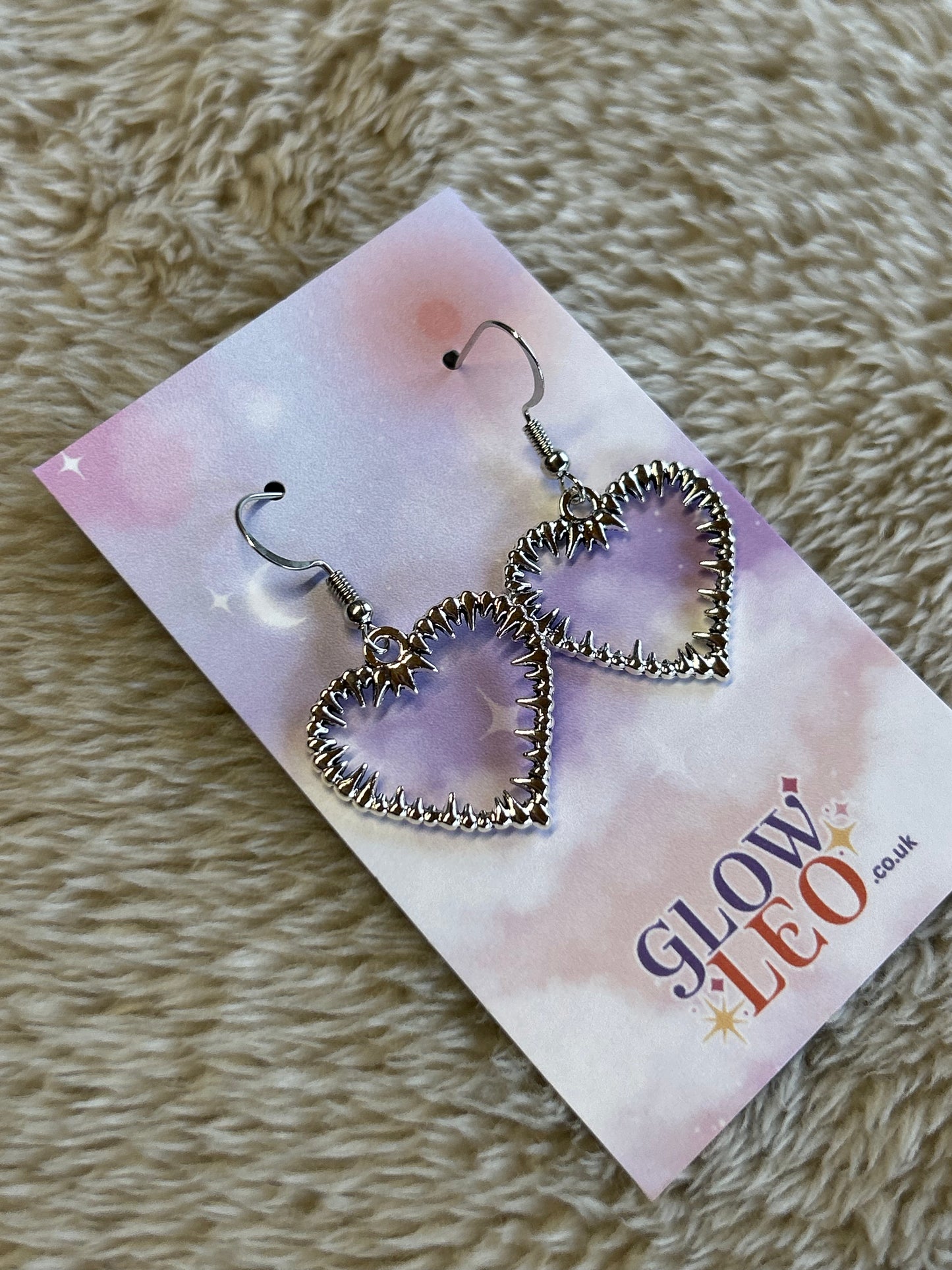 Spiked Heart Earrings