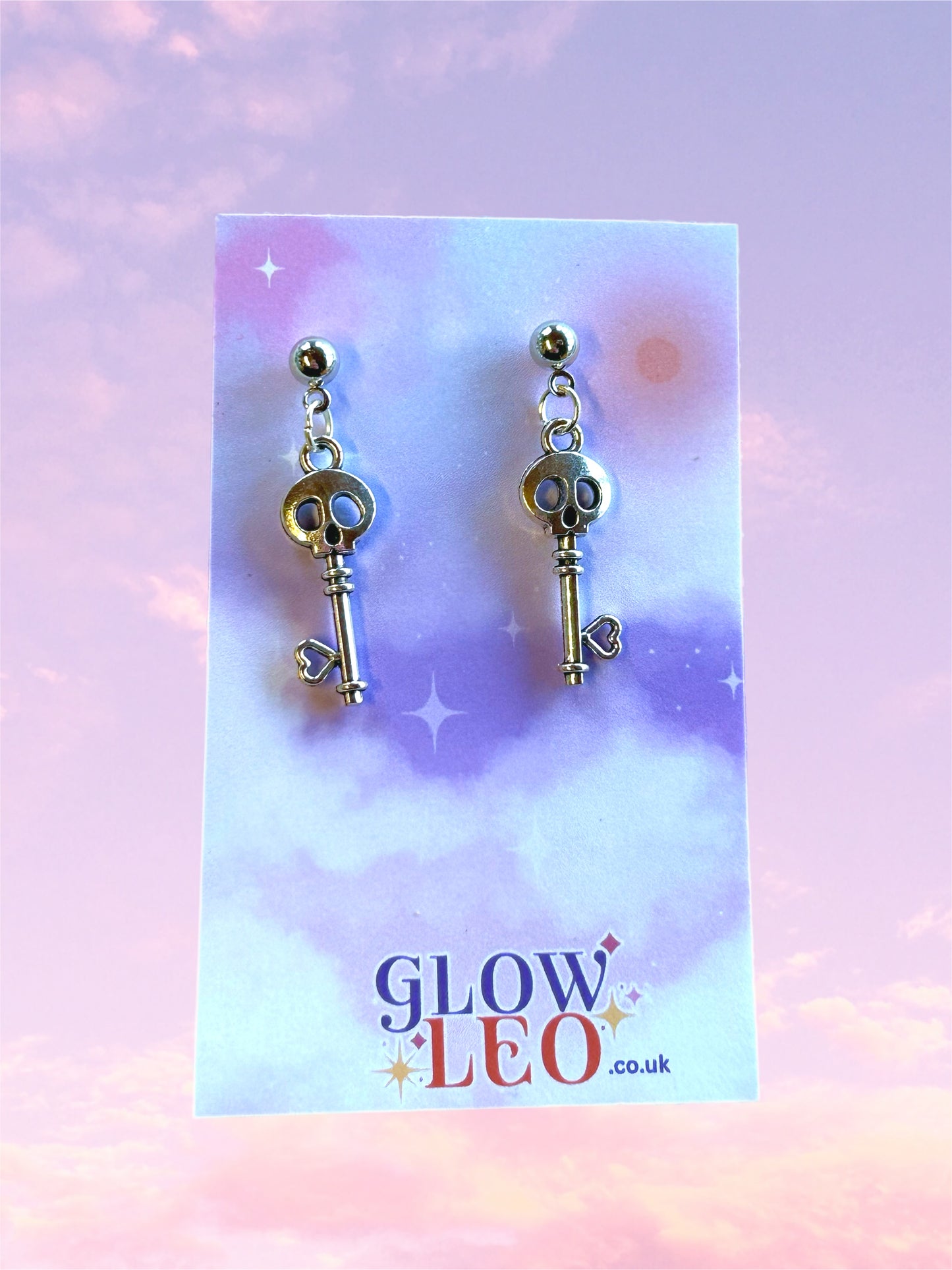 Skull Key Earrings