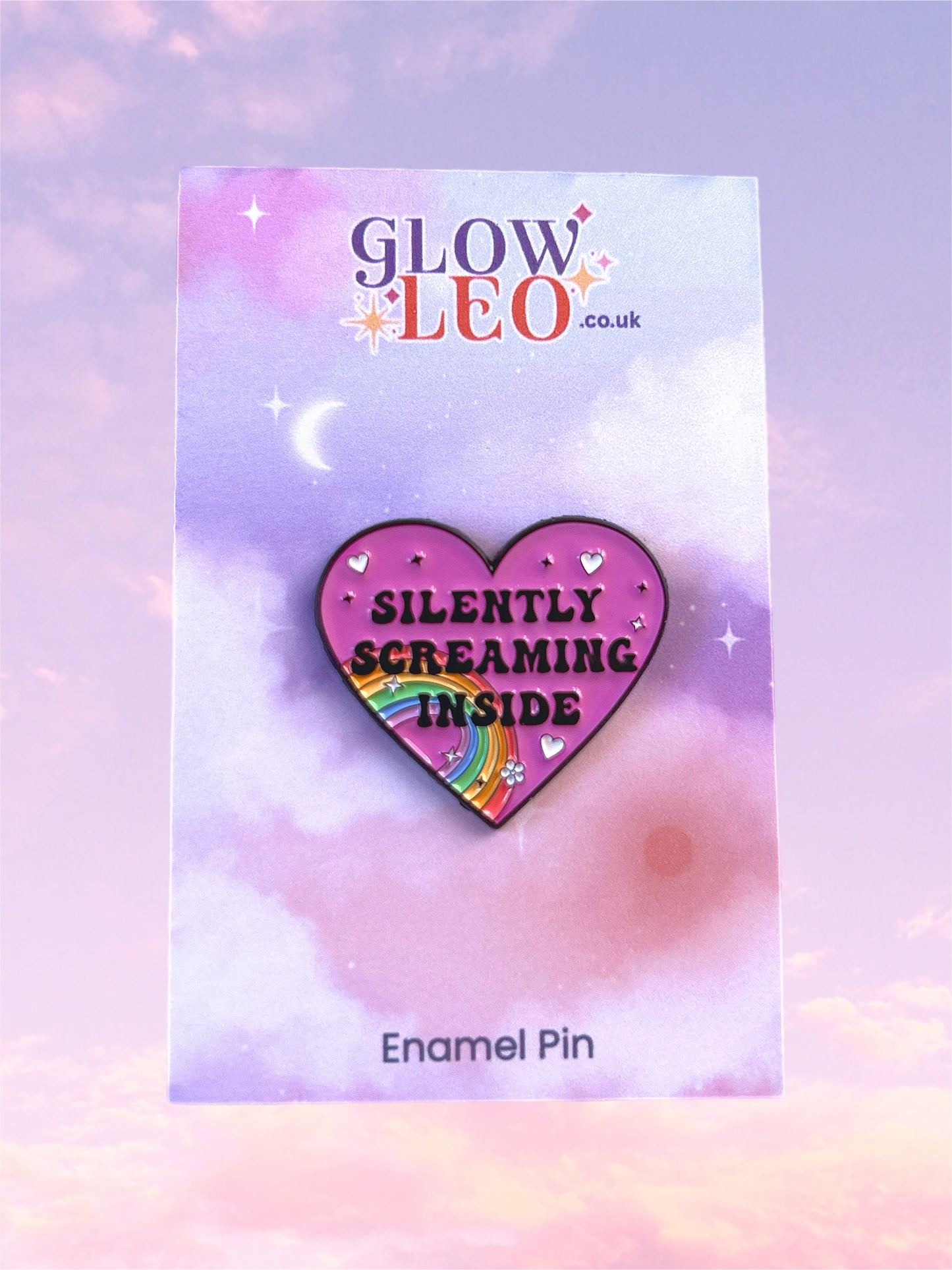 Screaming Inside Enamel Pin