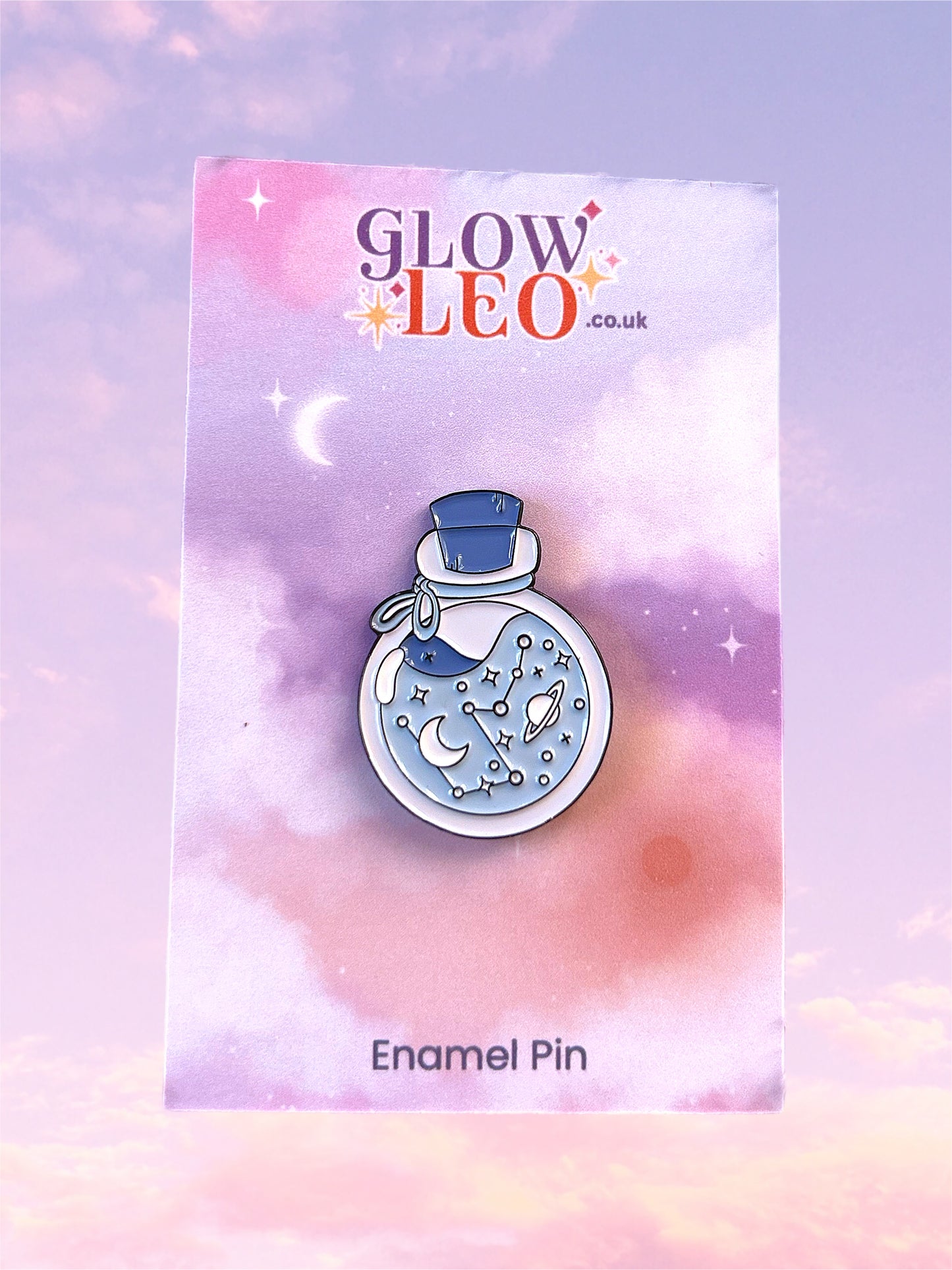 Blue Galaxy Jar Enamel Pin