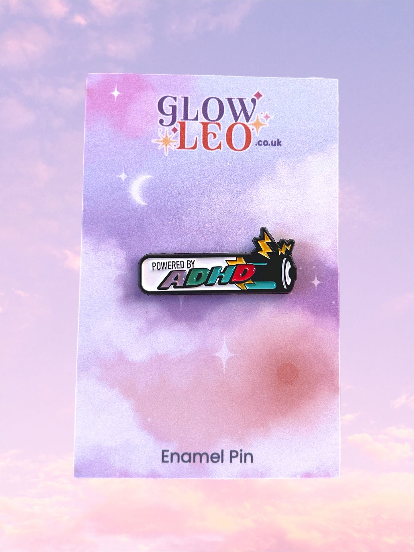 Powered By ADHD Enamel Pin