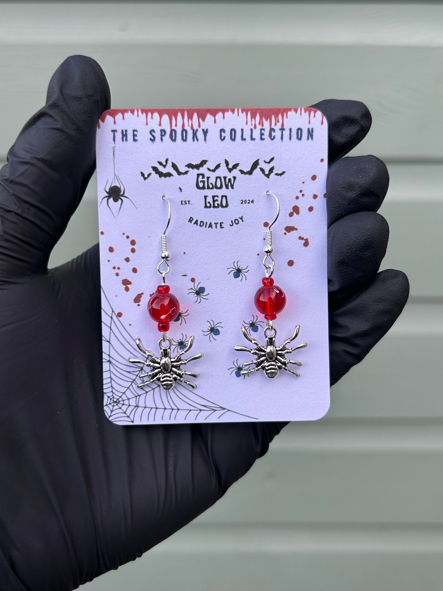 Scarlet Spider Dangle Earrings