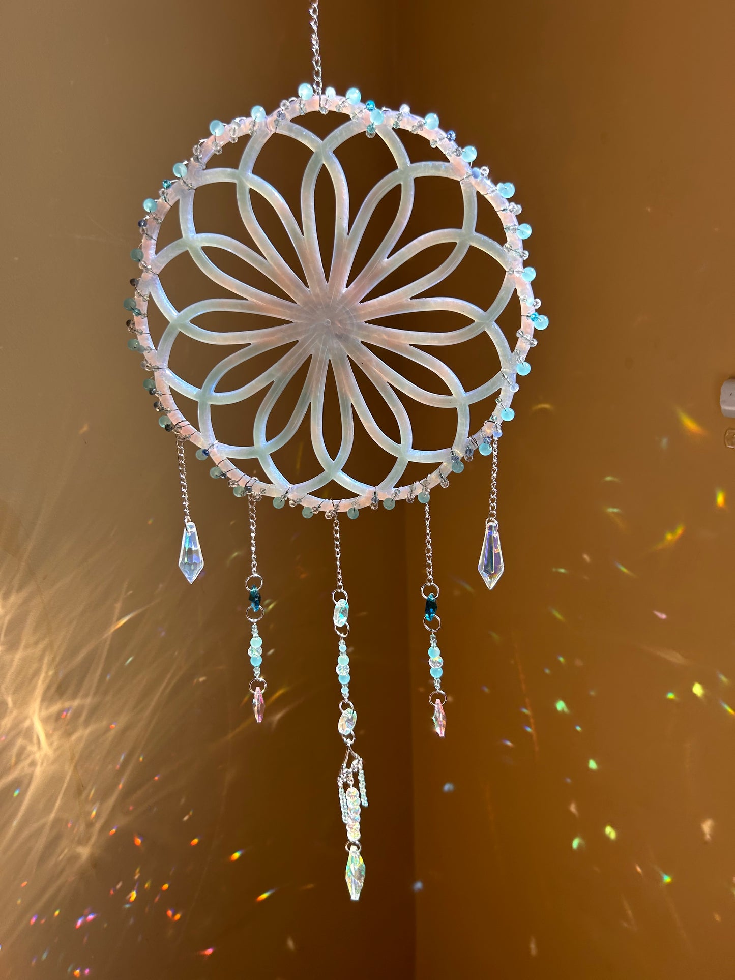 Dream Beaded Spiral Sun Catcher