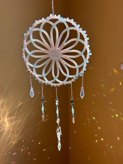 Dream Beaded Spiral Sun Catcher