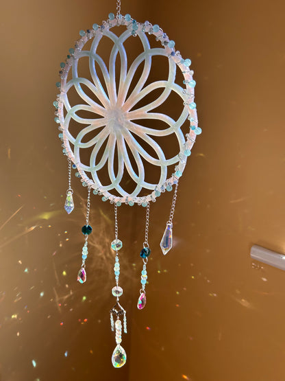 Dream Beaded Spiral Sun Catcher