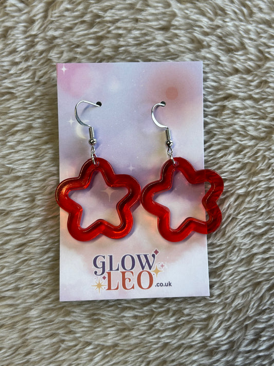 Red Star Earrings