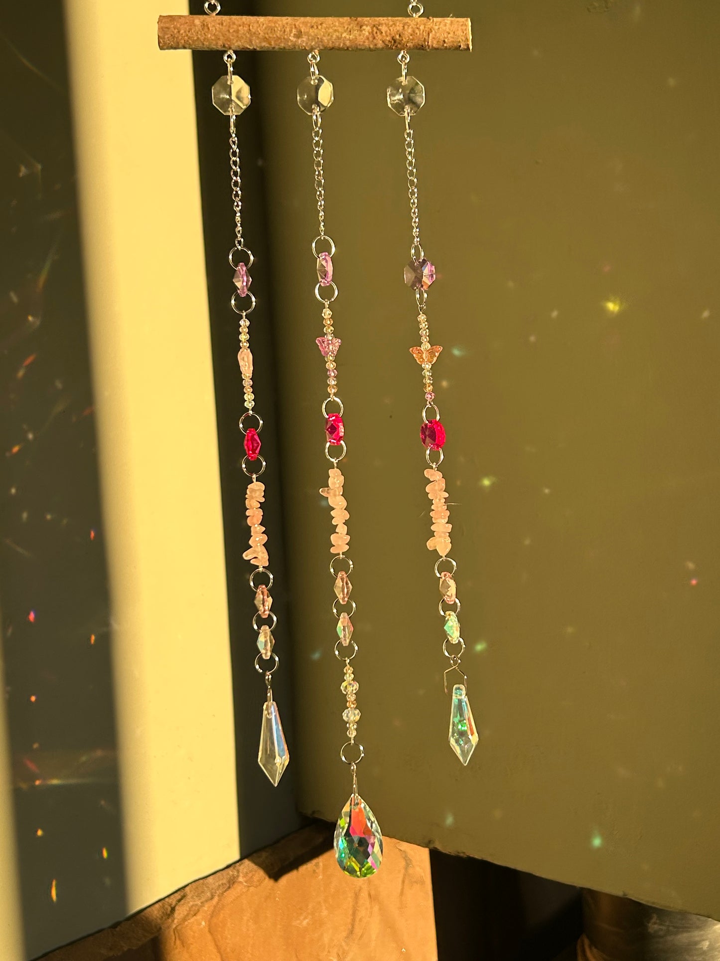 Rosey Garden Branch Sun Catcher