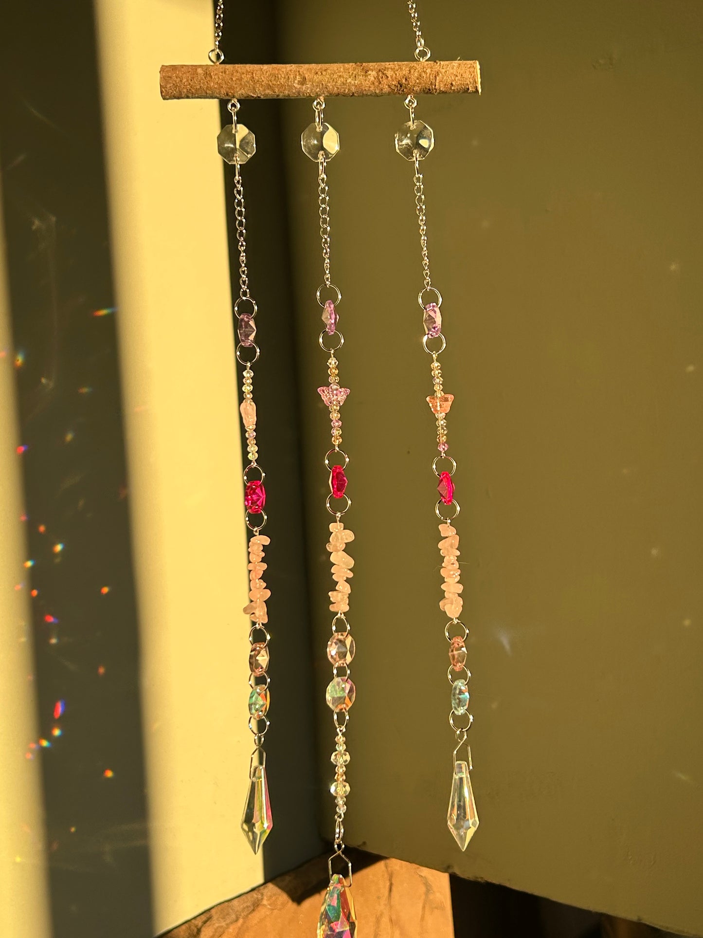 Rosey Garden Branch Sun Catcher