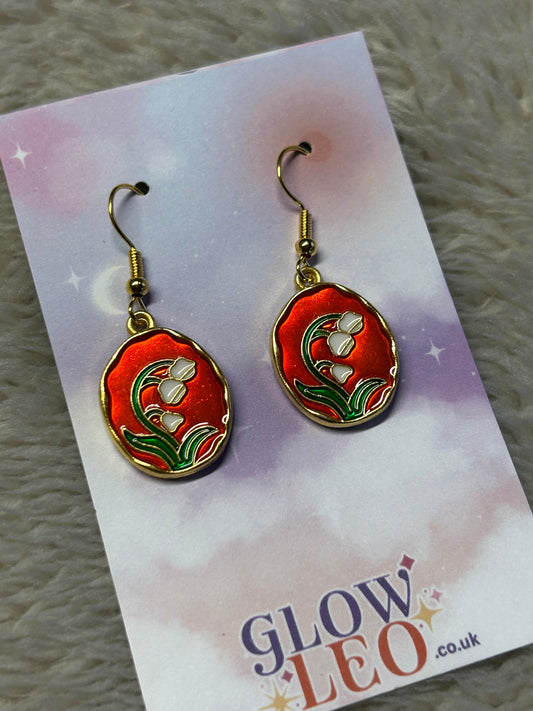 White Flower Earrings