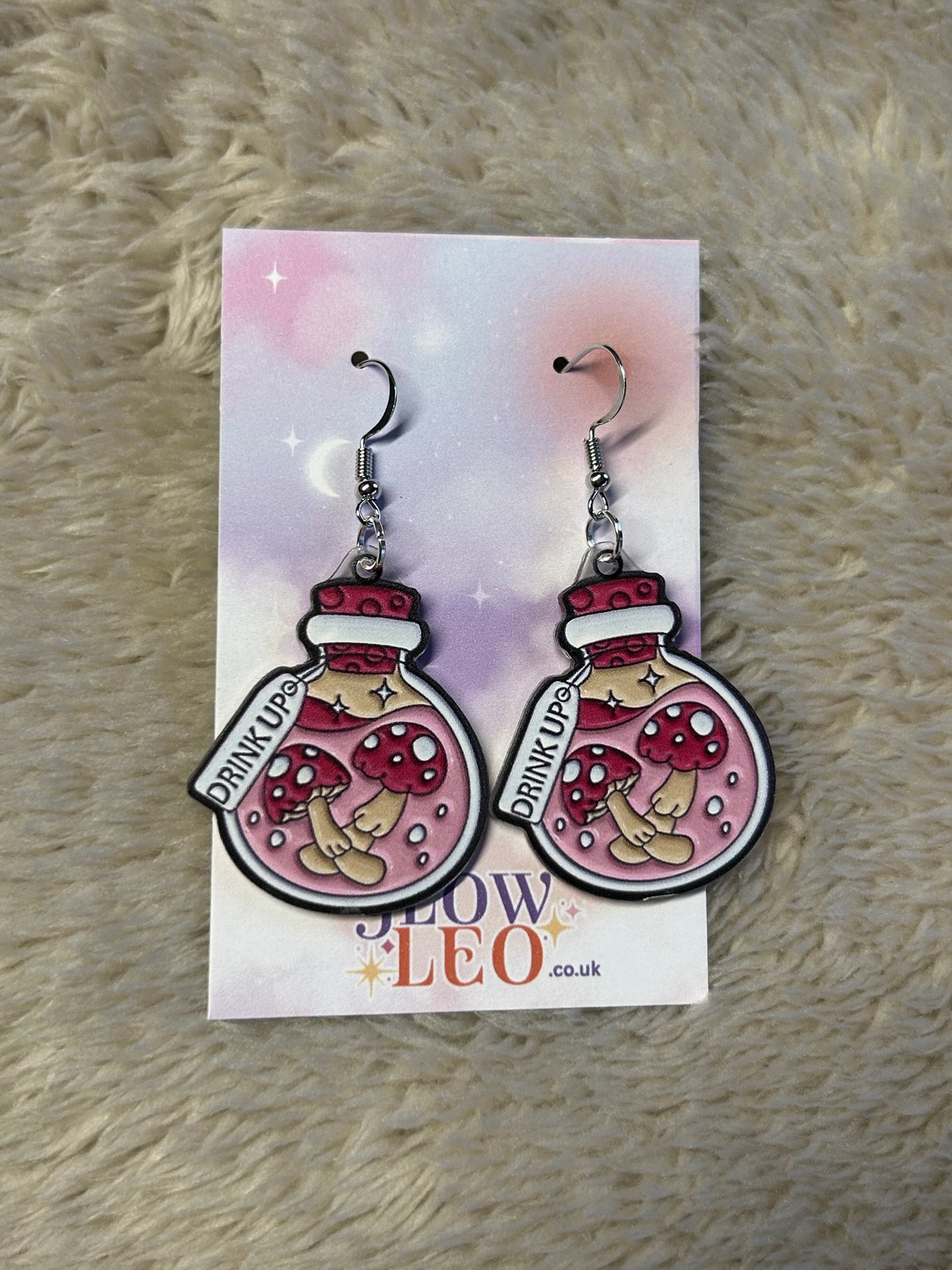 Drink Up Mushroom Earrings