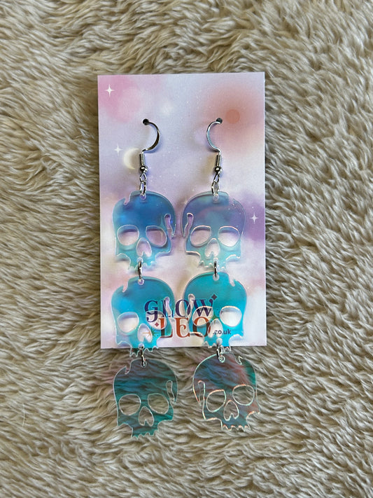 Colour Shift Skull Earrings
