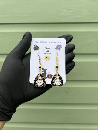 Sun Ouija Dangle Earrings