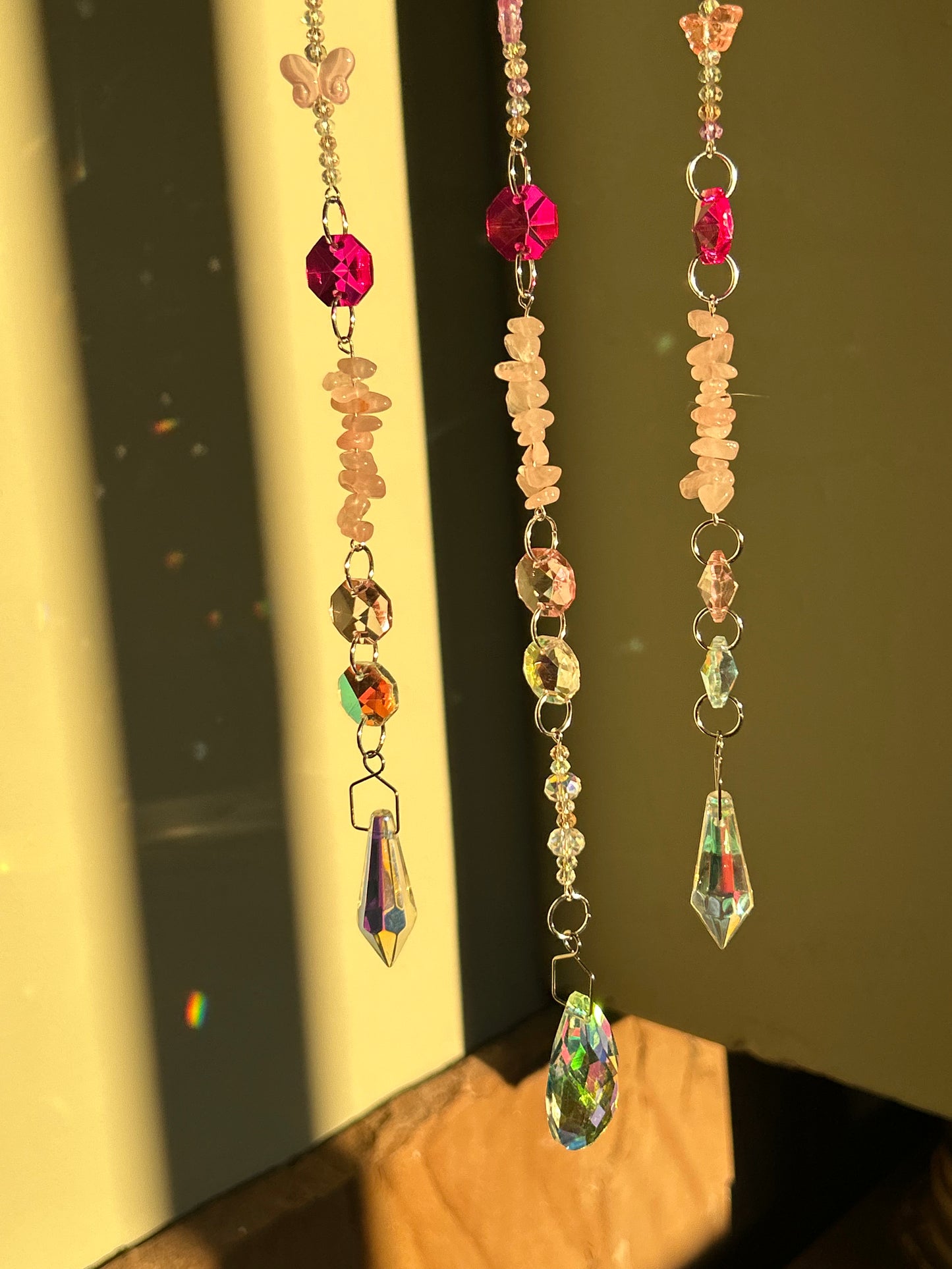 Rosey Garden Branch Sun Catcher