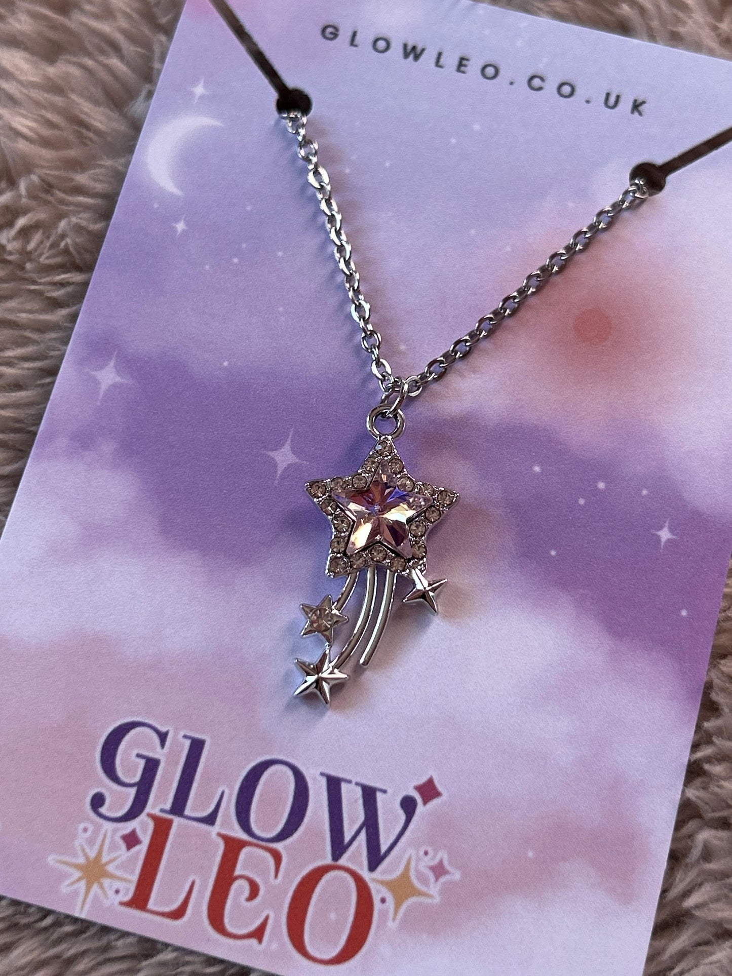 Pink Shooting Star Necklace