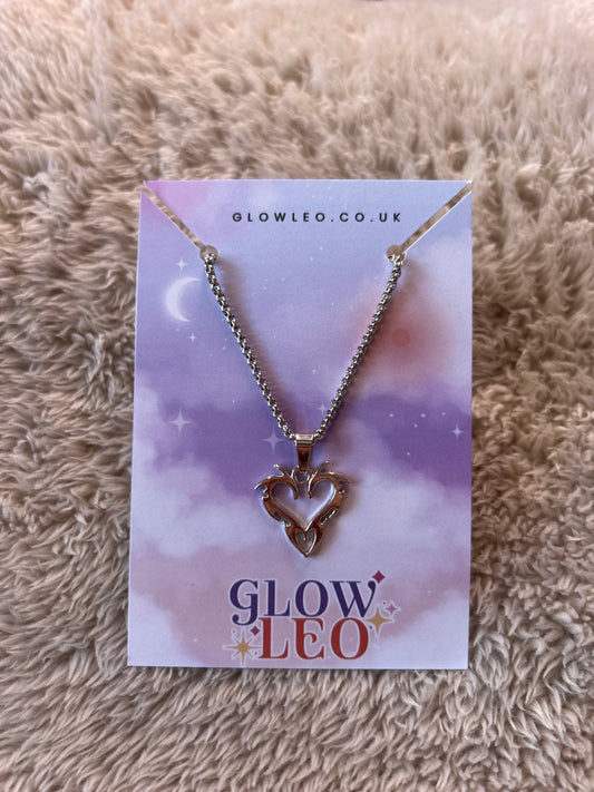 Flame Heart Necklace