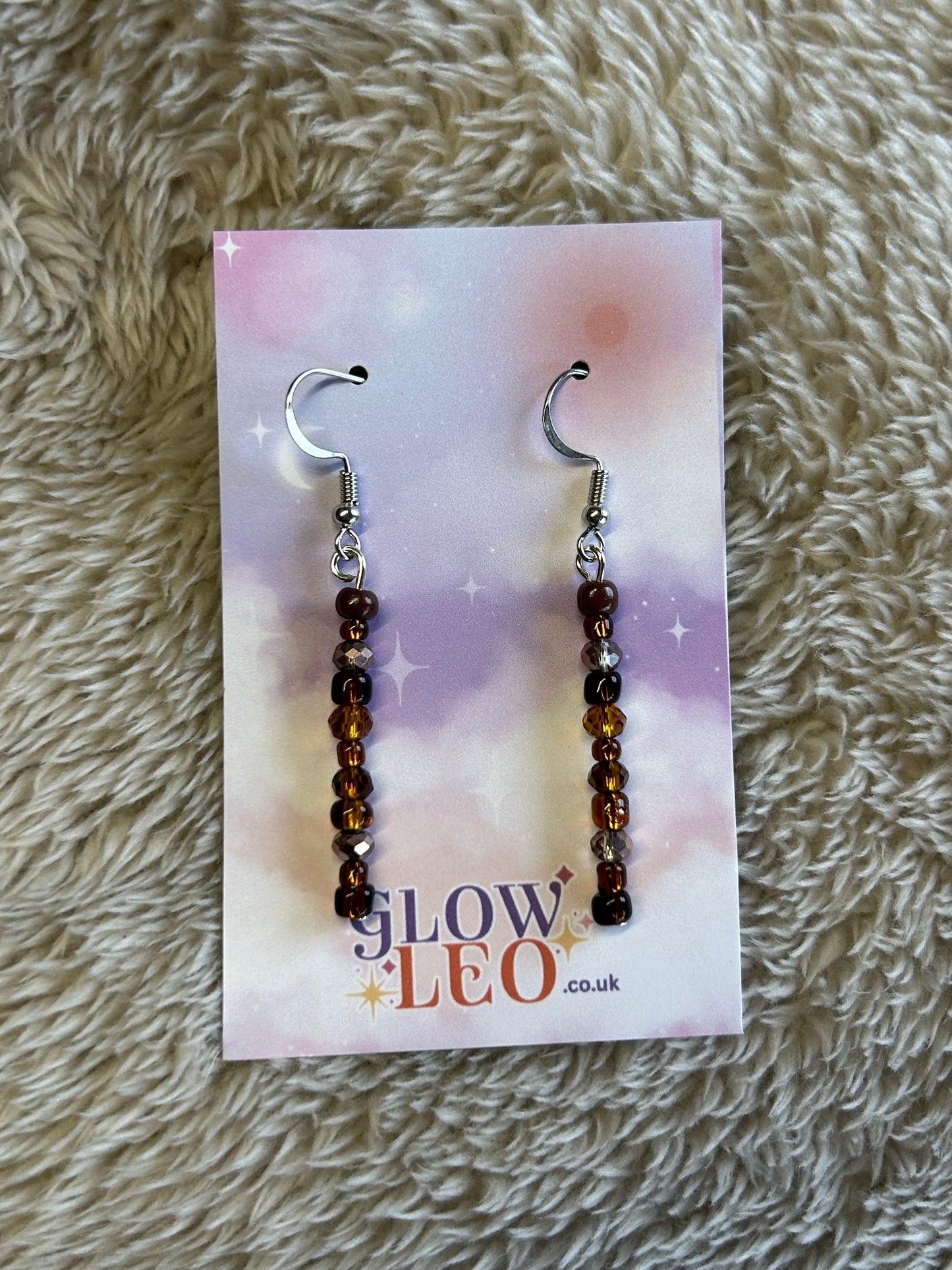 Golden Sand Glass Earrings