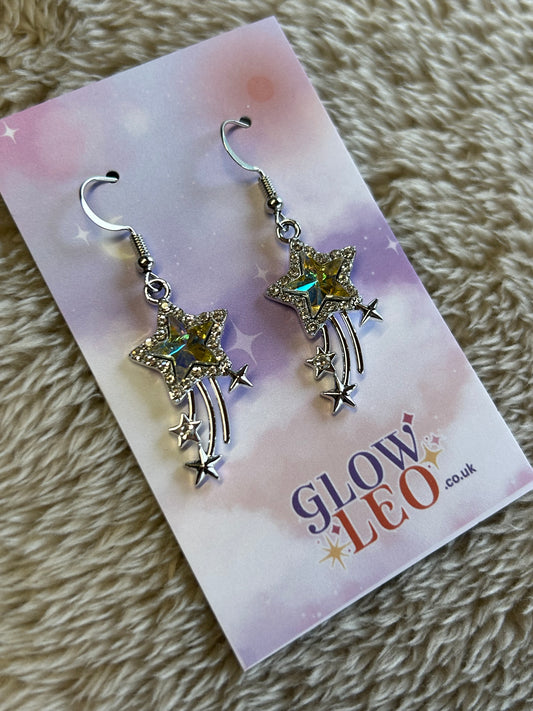 Yellow Shooting Star Earrings