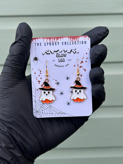 Pumpkin Boo Dangle Earrings
