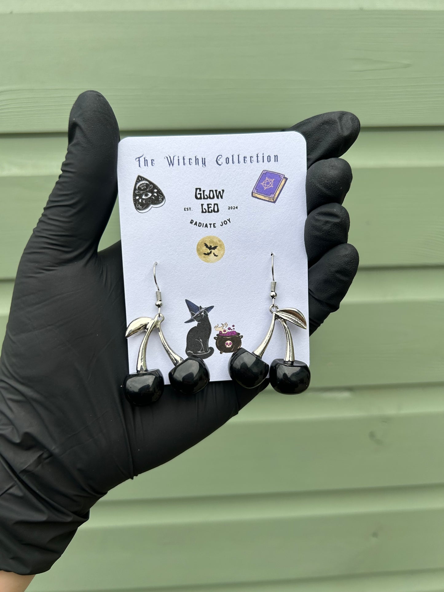 Black Cherry Dangle Earrings