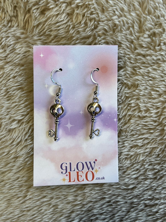 Skull Key Earrings