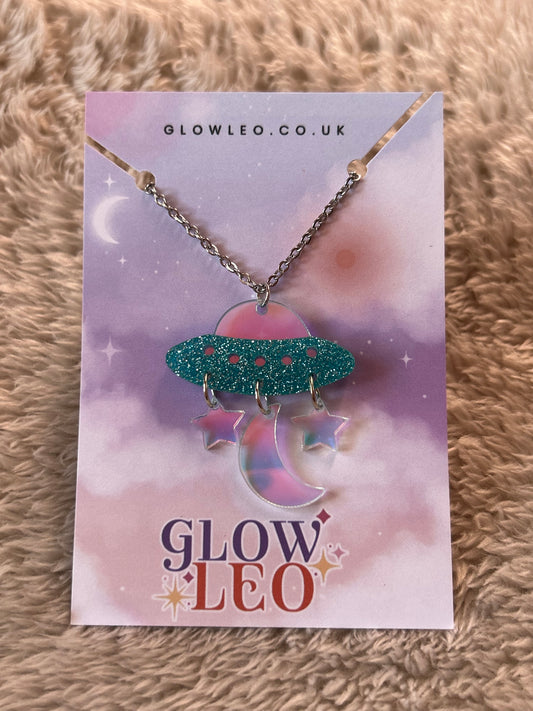 Sparkly UFO Necklace