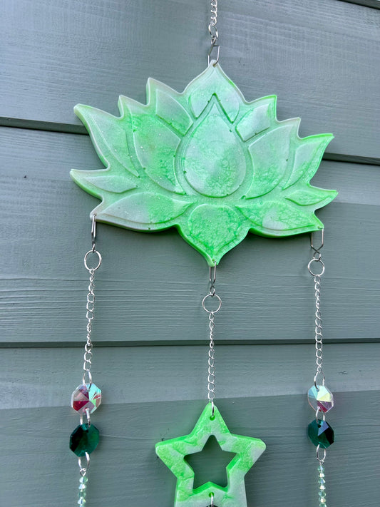 Elowyn Lotus Resin Sun Catcher