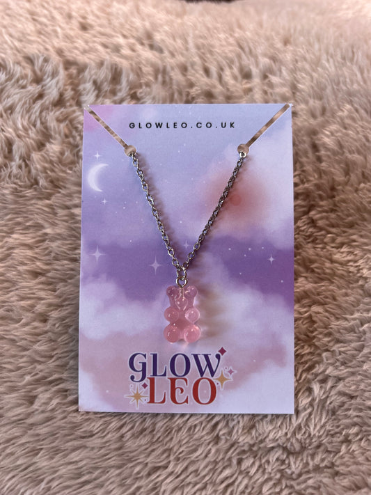 Pink Gummy Bear Necklace