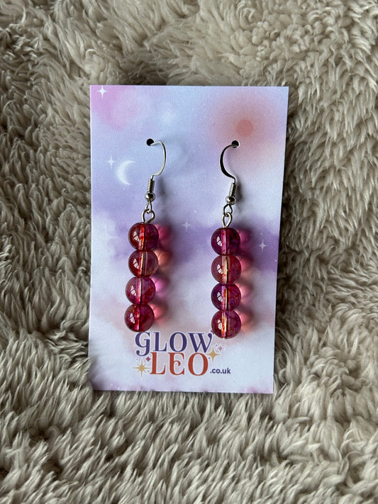 Saint Valentine Glass Earrings