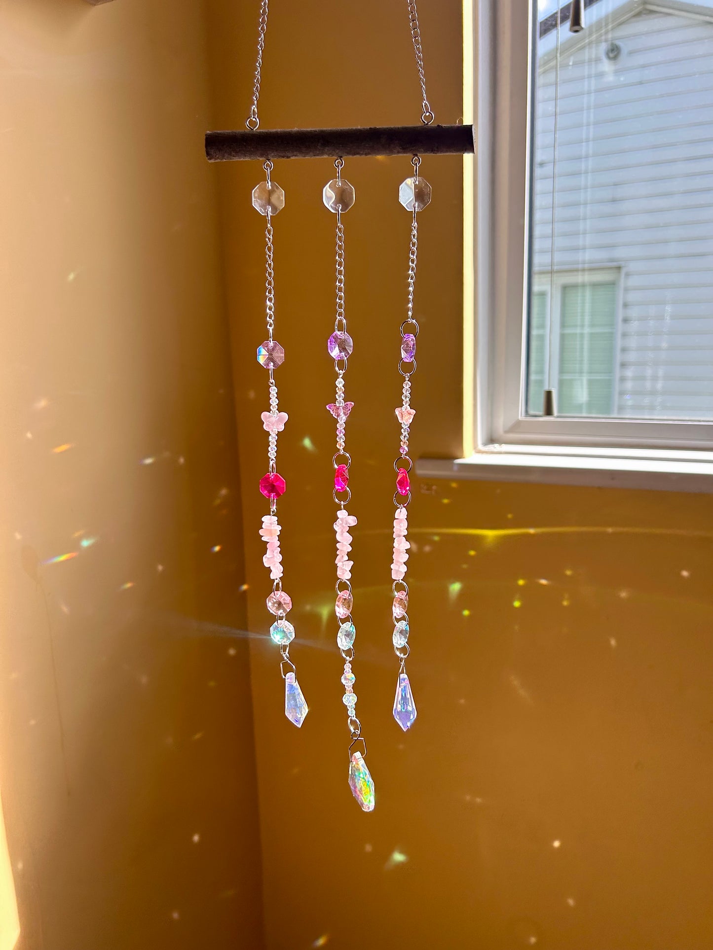 Rosey Garden Branch Sun Catcher