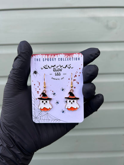 Pumpkin Boo Dangle Earrings
