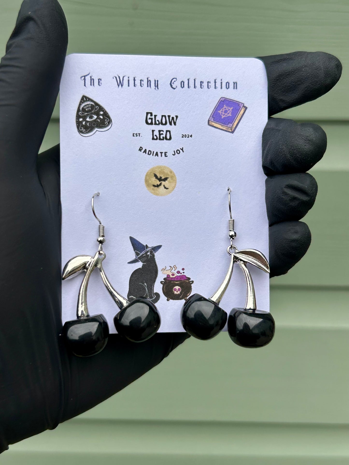 Black Cherry Dangle Earrings