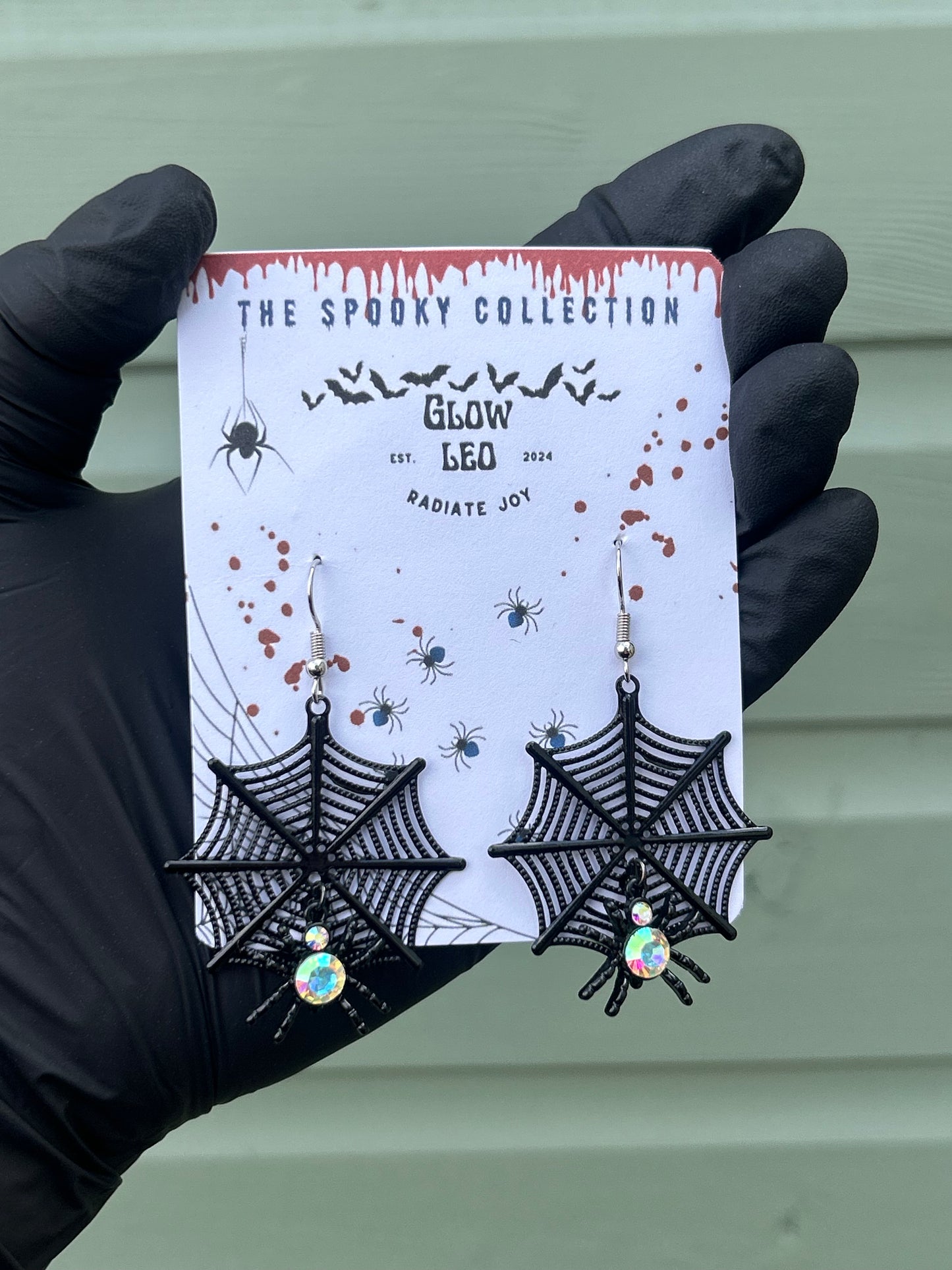 Spider Web Dangle Earrings