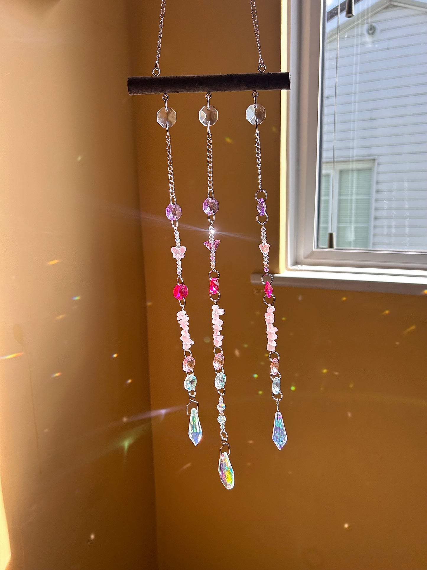 Rosey Garden Branch Sun Catcher