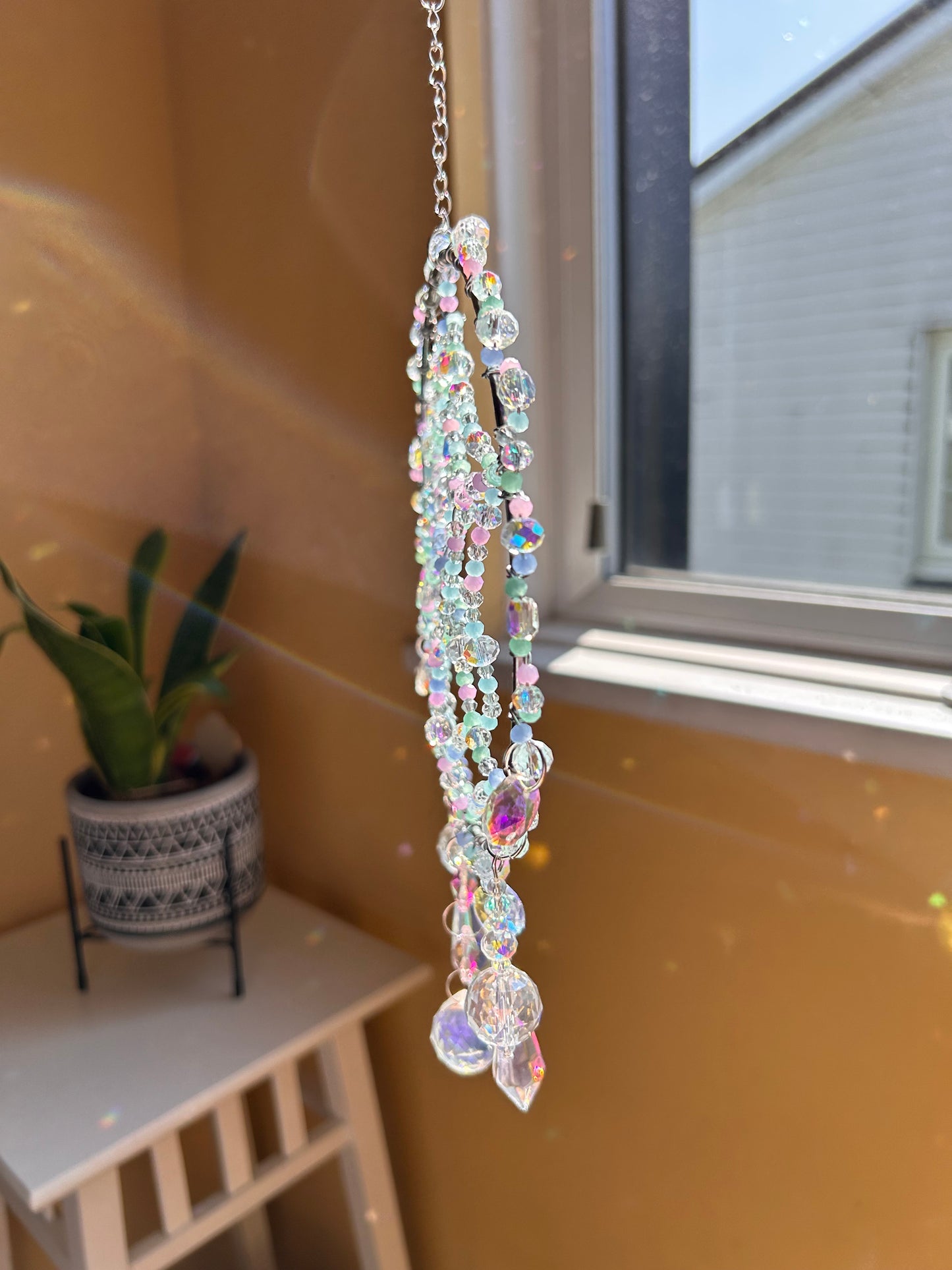 Clover Spider Web Sun Catcher