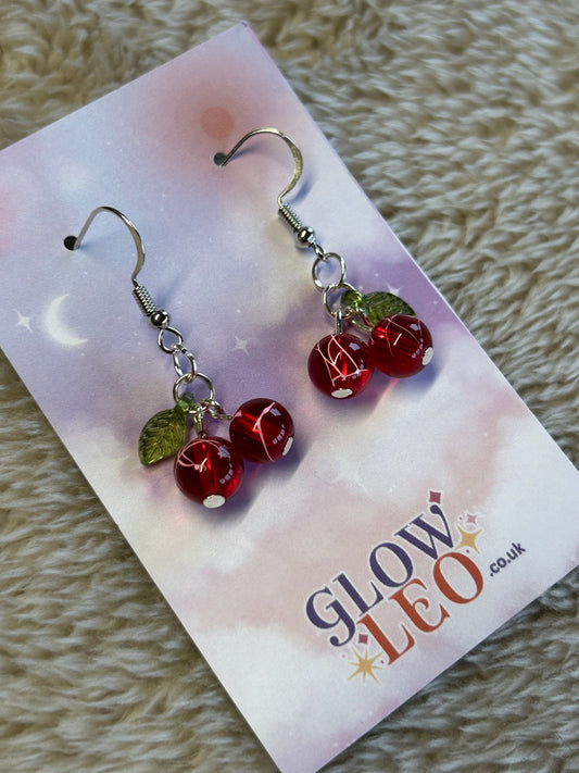 Cherry Drizzle Earrings